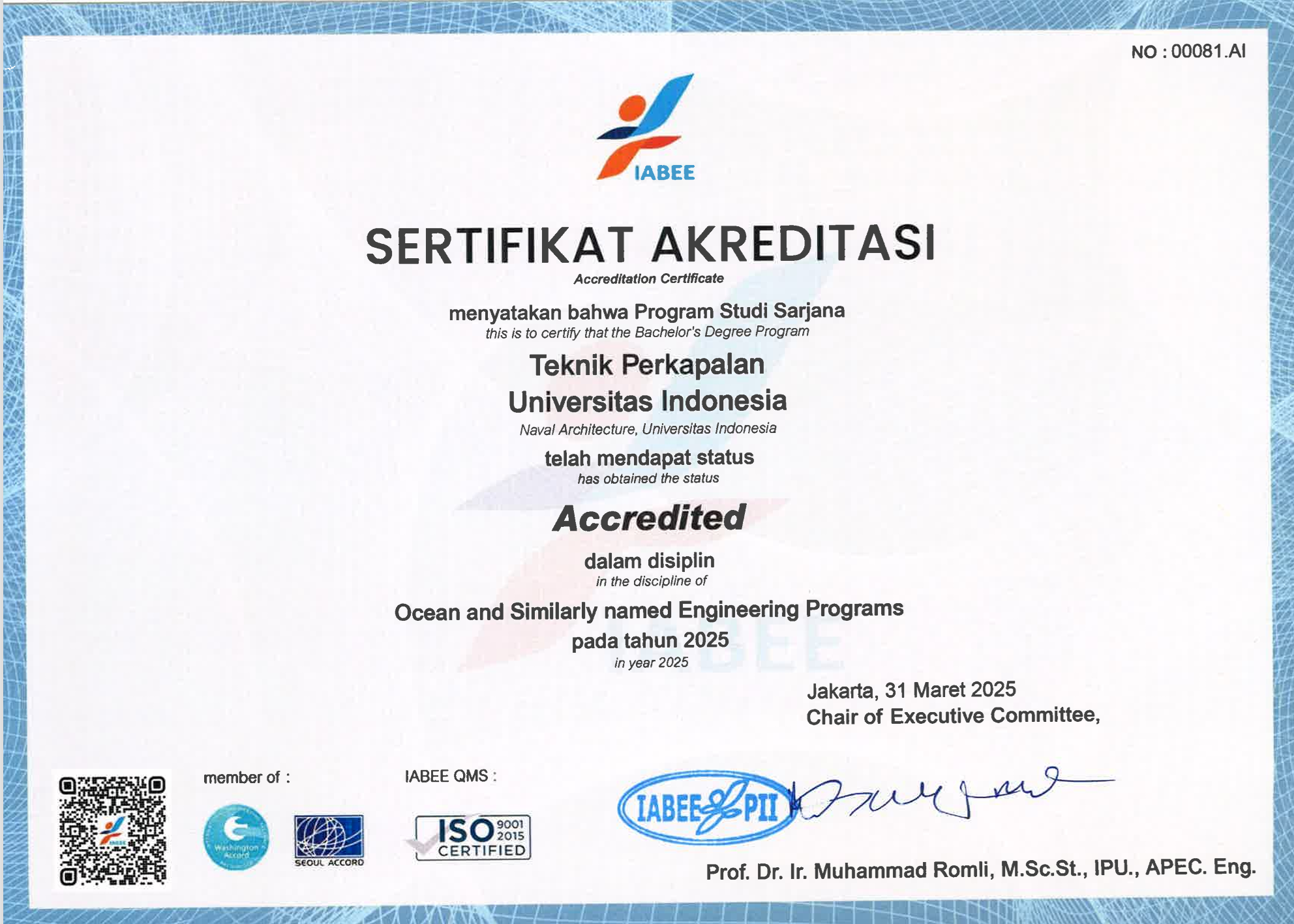 IABEE certificate